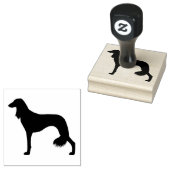 Saluki Dog Rasse Silhouette Gummistempel (Stempel)