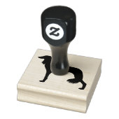 Saluki Dog Rasse Silhouette Gummistempel (Stempel)