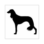 Saluki Dog Rasse Silhouette Gummistempel (Prägung)