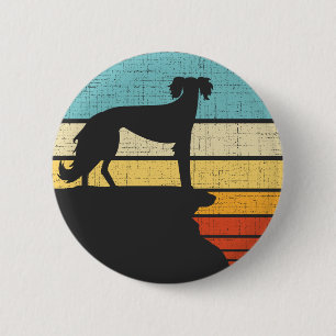 Saluki Eigentümer Retro Vintag 60er 70er Dog Lover Button