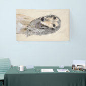 Saluki (Fawn) Malerei - Niedliche Original Hunde K Banner (Messeveranstaltung)