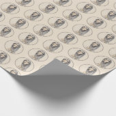 Saluki (Fawn) Malerei - Niedliche Original Hunde K Geschenkpapier (Ecke)