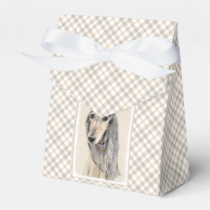 Saluki (Fawn) Malerei - Niedliche Original Hunde K Geschenkschachtel
