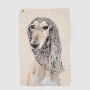 Saluki (Fawn) Malerei - Niedliche Original Hunde K Golfhandtuch
