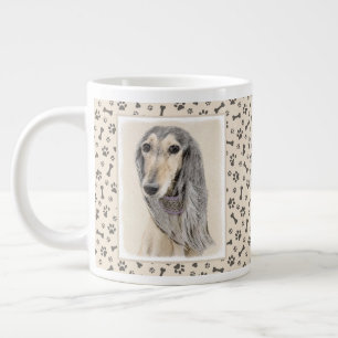 Saluki (Fawn) Malerei - Niedliche Original Hunde K Jumbo-Tasse