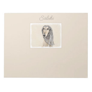 Saluki (Fawn) Malerei - Niedliche Original Hunde K Notizblock
