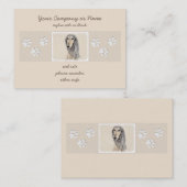 Saluki (Fawn) Malerei - Niedliche Original Hunde K Visitenkarte (Vorne/Hinten)