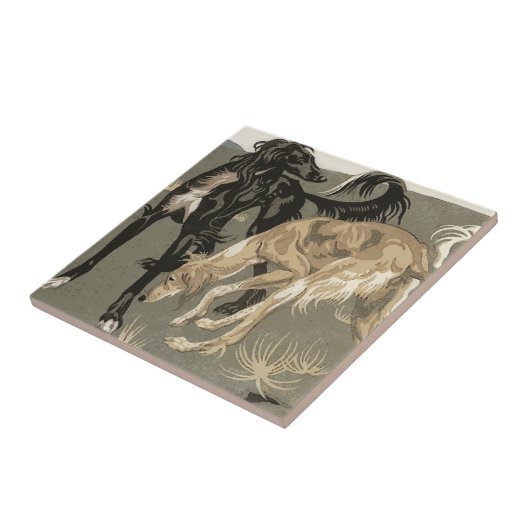 Saluki Fliese (Seite)