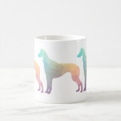 Saluki Geometric Pattern Silhouette Kaffeetasse (Mittel)