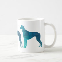 Saluki Geometric Pattern Silhouette