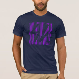 Saluki graue Logorückseite lila T-Shirt