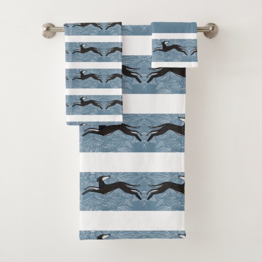 Saluki Greyhound Badhandtuch Set (Insitu)