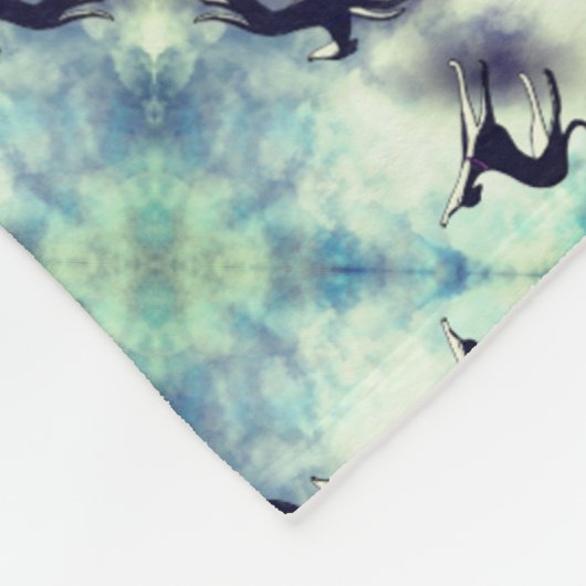 Saluki Greyhound Fleecedecke (Ecke)