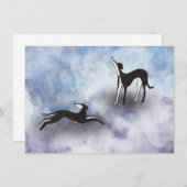 Saluki Greyhound Heaven Mitteilungskarte (Vorne/Hinten)