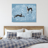Saluki Greyhound Leinwanddruck (Insitu (Schlafzimmer))