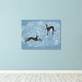 Saluki Greyhound Leinwanddruck (Insitu (Holzboden))