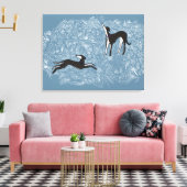 Saluki Greyhound Leinwanddruck (Insitu (Wohnzimmer))