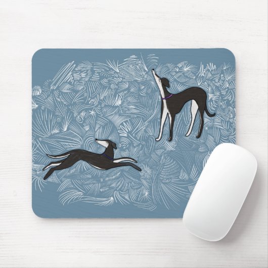 Saluki Greyhound Mousepad (Mit Mouse)