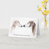 Saluki Grußkarten Karte (Gelbe Blume)