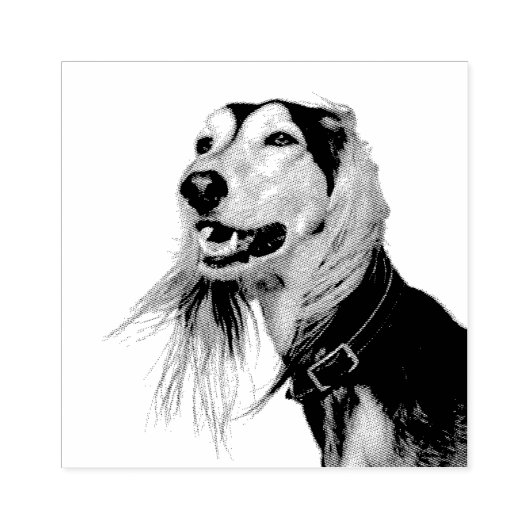 Saluki Gummistempel (Prägung)
