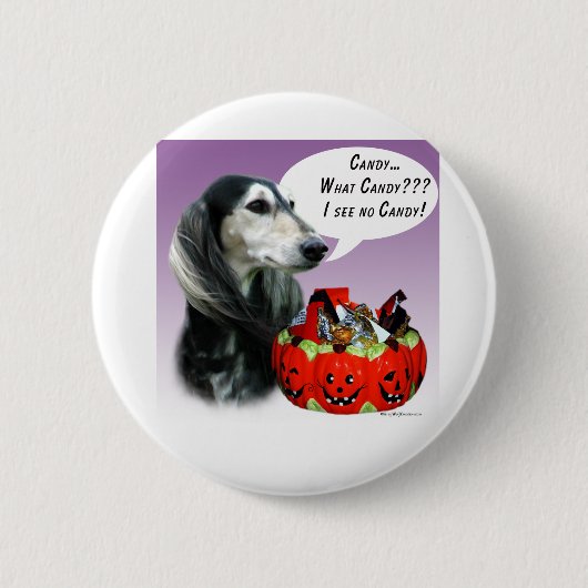 Saluki Halloween Candy Button (Vorderseite)
