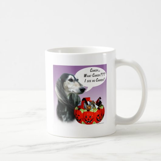 Saluki Halloween Candy Kaffeetasse (Rechts)