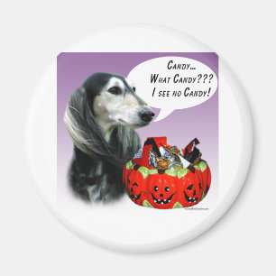 Saluki Halloween Candy Magnet
