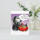 Saluki Halloween Candy Postkarte (Stehend Vorderseite)