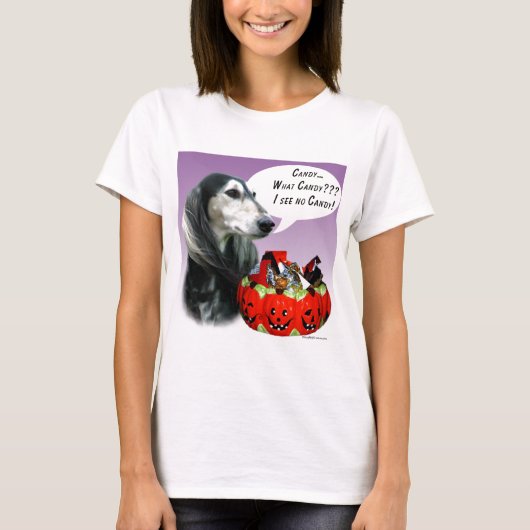 Saluki Halloween Candy T-Shirt (Vorderseite)
