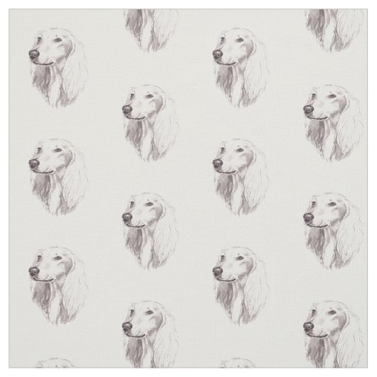 Saluki Head Hund Kunstwerk Stoff (Muster)