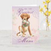 Saluki Heart Mama Karte (Gelbe Blume)