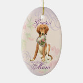 Saluki Heart Mama Keramik Keramik Ornament (Rechts)