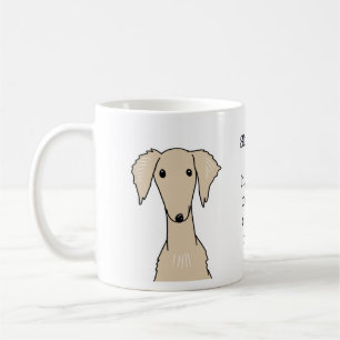 Saluki-Hund elegante lustige Kaffee-Zitat-Kunst Kaffeetasse