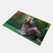 Saluki-Hund. Fußmatte (Schrägansicht)