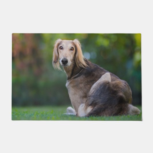 Saluki-Hund. Fußmatte (Vorderseite)