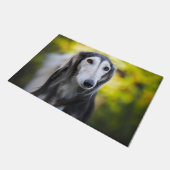 Saluki-Hund. Fußmatte (Schrägansicht)