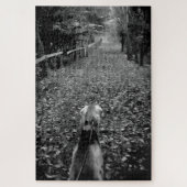 Saluki-Hund im Wald Puzzle (Vertikal)