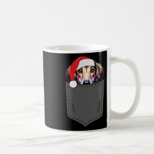 Saluki Hund Weihnachtsmannmütze Weihnachtsball Spa Kaffeetasse