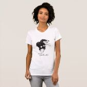 Saluki Hundekunst-Shirt T-Shirt (Vorne ganz)
