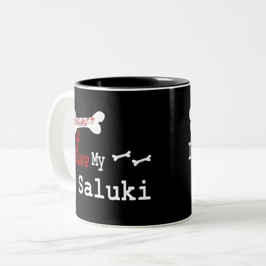 Saluki (I-Liebe) Tasse (Vorderseite Links)
