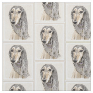 Saluki (Kitz) Malerei - niedliche ursprüngliche Stoff