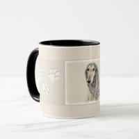 Saluki (Kitz) Malerei - niedliche ursprüngliche