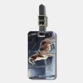 Saluki Let It Schnee Weihnachten Gepäckanhänger (Vorderseite vertikal)