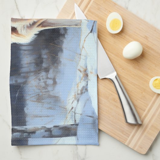 Saluki Let It Schnee Weihnachten Geschirrtuch (Viertel Falte)