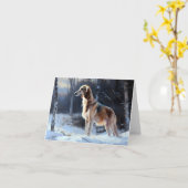 Saluki Let It Schnee Weihnachten Karte (Gelbe Blume)