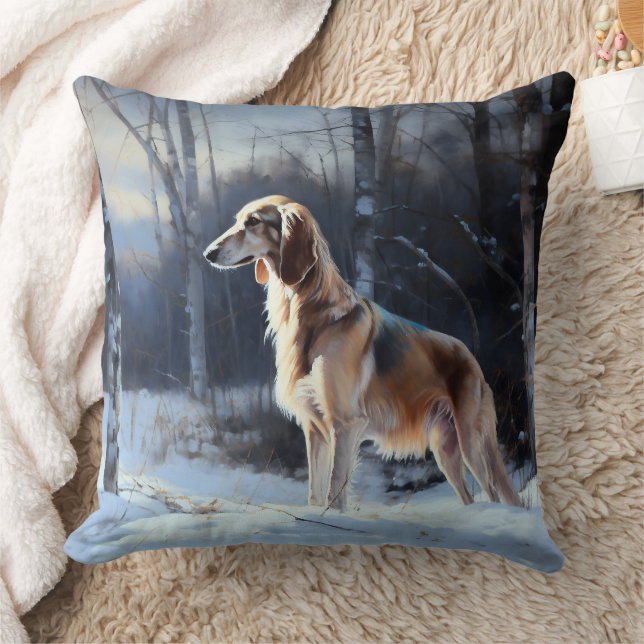 Saluki Let It Schnee Weihnachten Kissen (Decke)