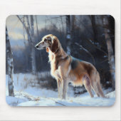 Saluki Let It Schnee Weihnachten Mousepad (Vorne)