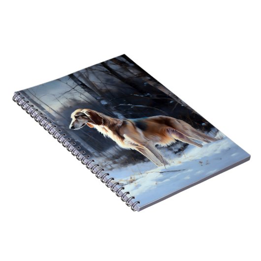 Saluki Let It Schnee Weihnachten Notizblock (Rechte Seite)