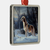 Saluki Let It Schnee Weihnachten Ornament Aus Metall (Rechts)