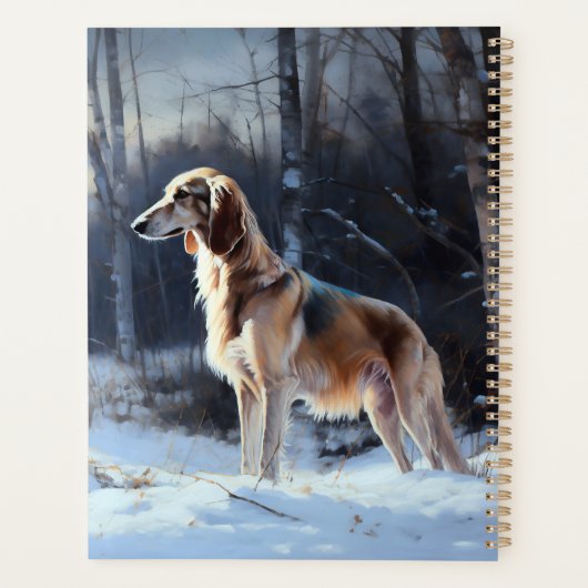 Saluki Let It Schnee Weihnachten Planer (Rückseite)